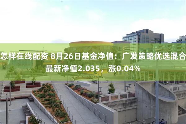 怎样在线配资 8月26日基金净值：广发策略优选混合最新净值2.035，涨0.04%