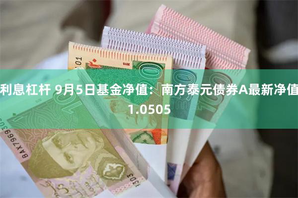 利息杠杆 9月5日基金净值：南方泰元债券A最新净值1.0505