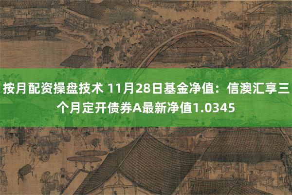 按月配资操盘技术 11月28日基金净值：信澳汇享三个月定开债券A最新净值1.0345