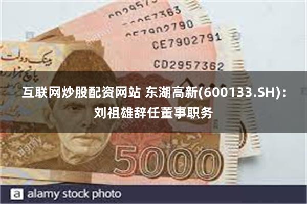 互联网炒股配资网站 东湖高新(600133.SH)：刘祖雄辞任董事职务